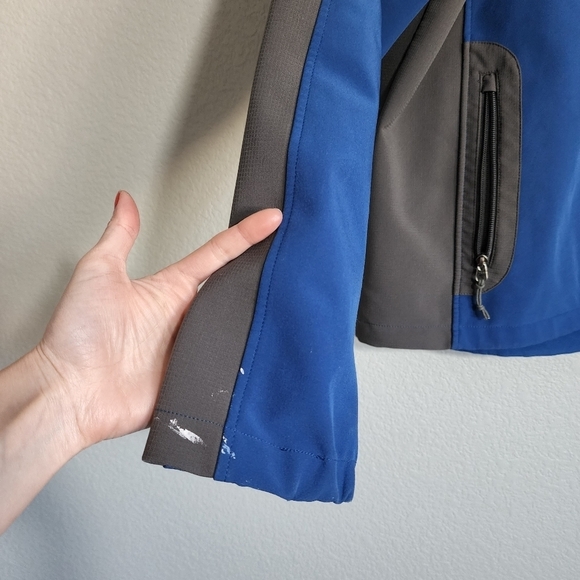 BLACK DIAMOND Soft Shell jacket full zip fleece‎ lined in blue / grey size L - Picture 5 of 13